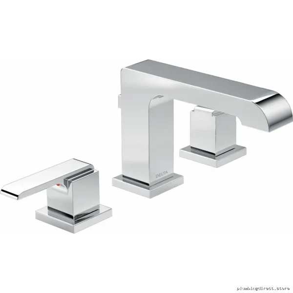 Ara Modern Widespread Chrome Delta Bathroom Faucet - Image 3