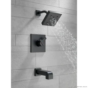 H2Okinetic Water-Saving Tub & Shower Trim | Ara Monitor 17 Series Matte Black Delta