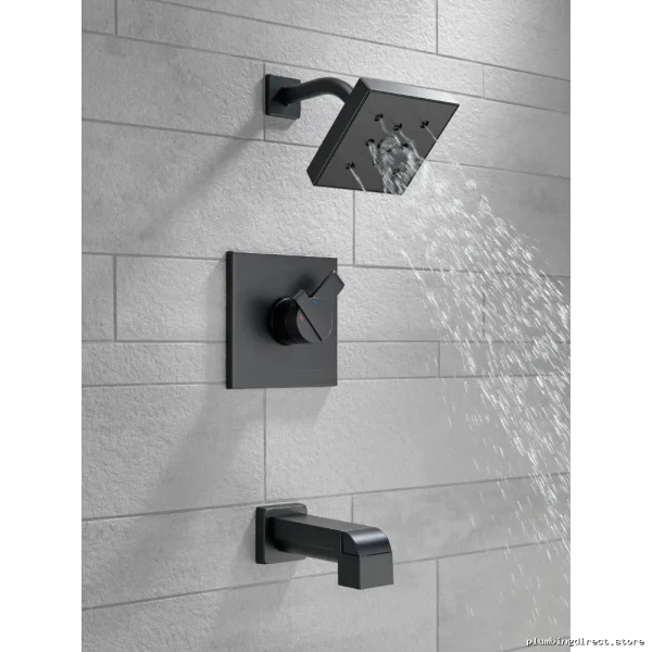 H2Okinetic Water-Saving Tub & Shower Trim | Ara Monitor 17 Series Matte Black Delta