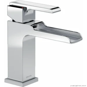 Delta Ara Single Hole Bathroom Sink Faucet Chrome Channel Spout 568LF-LPU