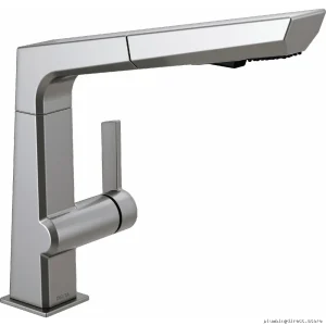 Delta Arctic Stainless 4193-AR-DST Pullout Spray Kitchen Faucet for Easy Use