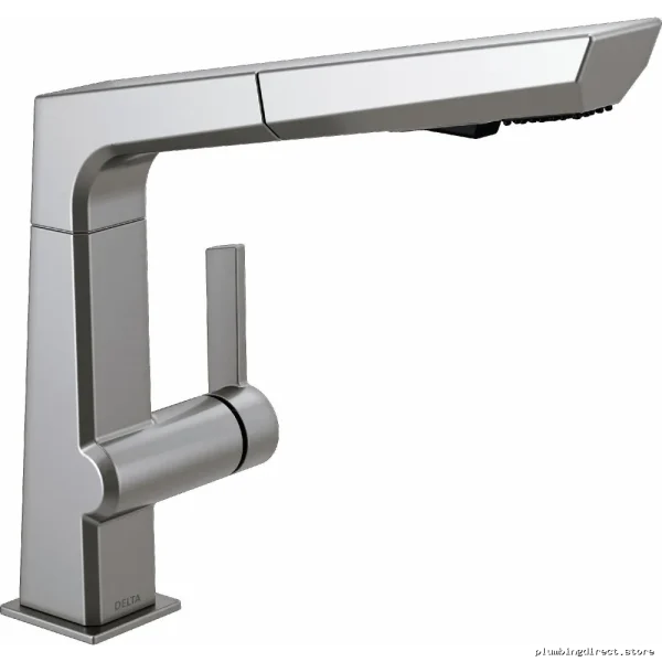 Delta Arctic Stainless 4193-AR-DST Pullout Spray Kitchen Faucet for Easy Use