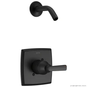 Delta Ashlyn 14 Series Matte Black Shower Trim Kit Excludes Head T14264-BLLHD