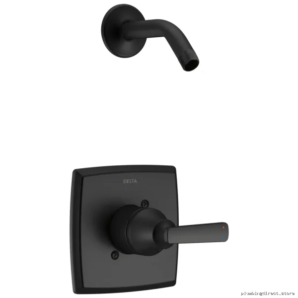 Delta Ashlyn 14 Series Matte Black Shower Trim Kit Excludes Head T14264-BLLHD