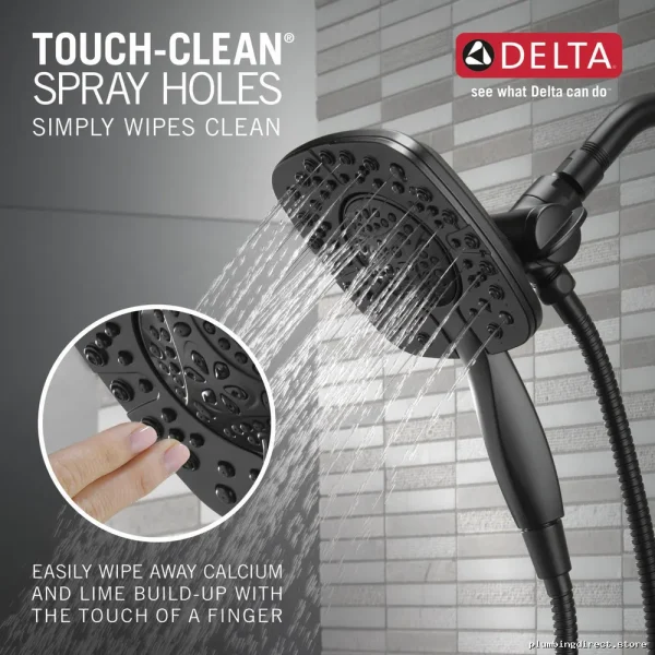 Delta Ashlyn 17 Series Matte Black Shower Trim with In2ition Handheld Spray T17264-BL-I - Image 2