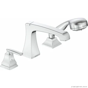 Delta Chrome Roman Tub Faucet with Hand Shower Trim T3764 Ashlyn