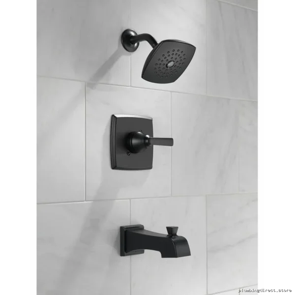 Premium Matte Black Shower Trim Kit - Delta Ashlyn T14464-BL - Image 2