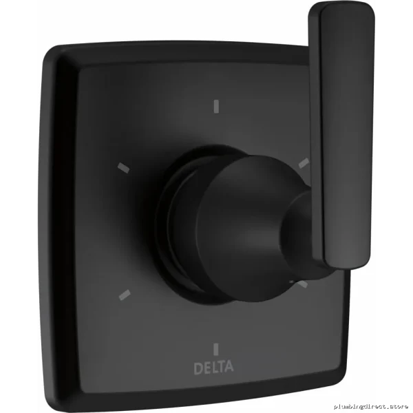 Delta Ashlyn 6-Setting Matte Black Shower Diverter Valve Trim - T11964-BL - Image 2