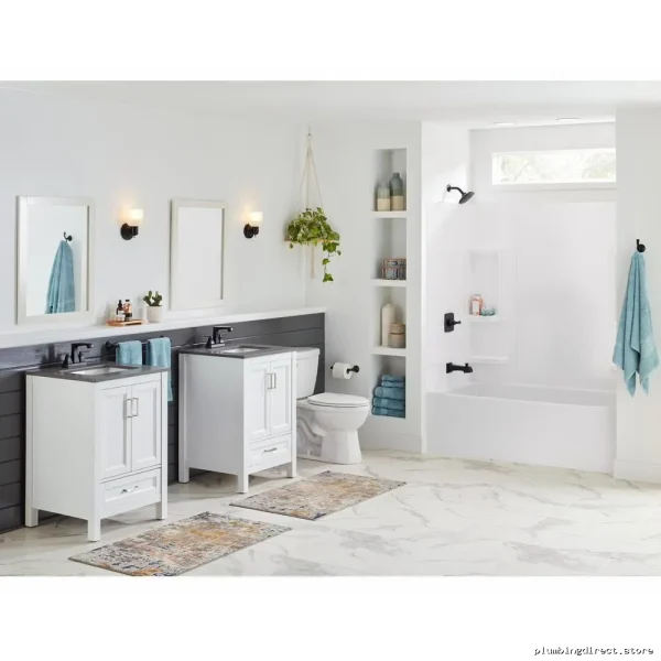 Premium Matte Black Shower Trim Kit - Delta Ashlyn T14464-BL