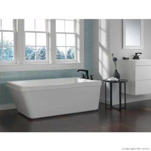 Delta Ashlyn Roman Tub Faucet in Matte Black - Modern Luxury Bath