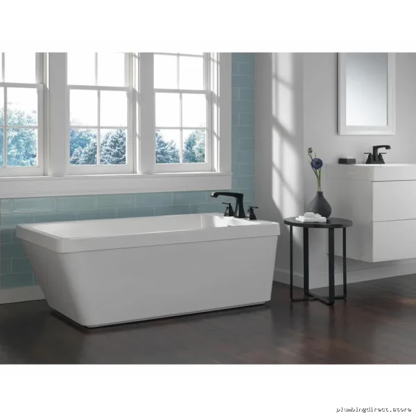 Delta Ashlyn Roman Tub Faucet in Matte Black - Modern Luxury Bath