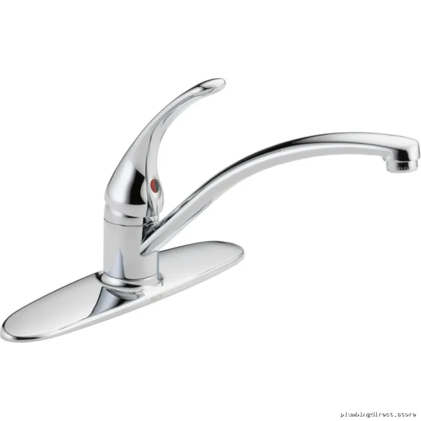 Delta B1310LF Modern Chrome Kitchen Faucet - Foundations Series Design - Image 2