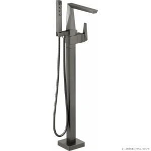 Delta T4743-KS-PR-FL Black Stainless Floor Mount Tub Filler Trim - Lumicoat