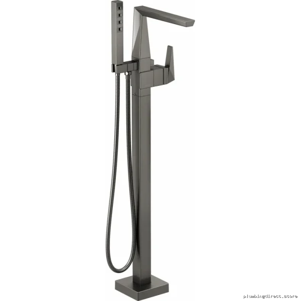 Delta T4743-KS-PR-FL Black Stainless Floor Mount Tub Filler Trim - Lumicoat
