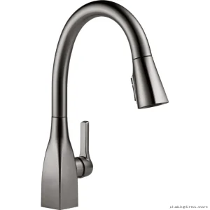 Delta Black Stainless Pull-Down Kitchen Faucet with Spray 9183-KS-DST