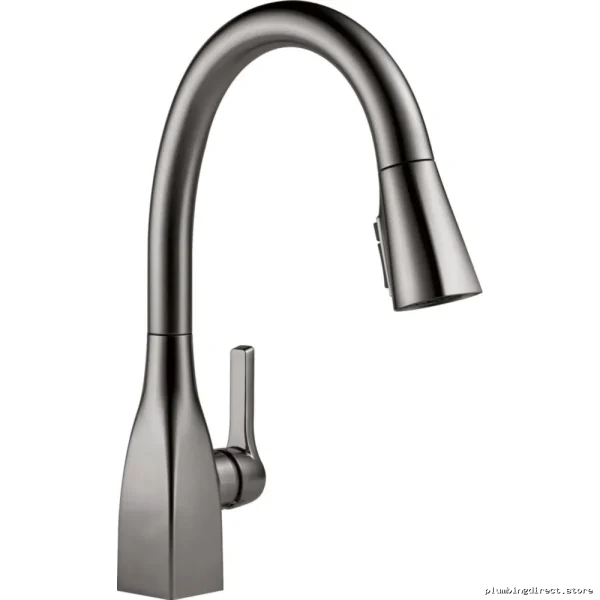 Delta Black Stainless Pull-Down Kitchen Faucet with Spray 9183-KS-DST