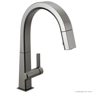 Delta Black Stainless Pull Down Kitchen Faucet with Sprayer 9193-KS-DST