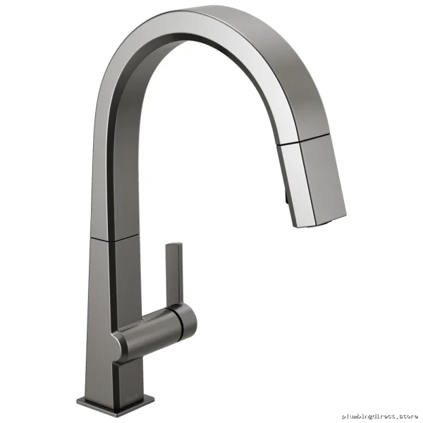 Delta Black Stainless Pull Down Kitchen Faucet with Sprayer 9193-KS-DST