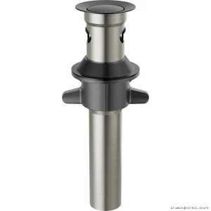 Delta Black Stainless Steel Push-Pop Bath Drain with Overflow RP101630KS