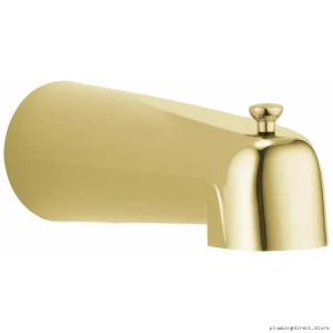 Delta Polished Brass Tub Spout with 7 Extension & Pull-Up Diverter