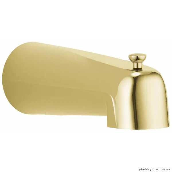Delta Polished Brass Tub Spout with 7 Extension & Pull-Up Diverter