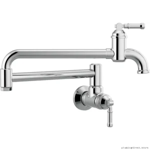 Chrome Kitchen Faucet Pot Filler Delta Broderick 1190LFL
