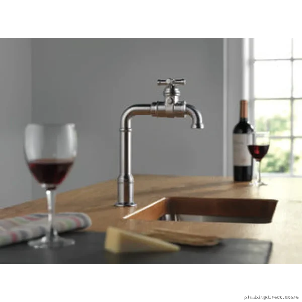 Delta Broderick Black Stainless Bar Faucet with Prep Sprayer 1990LFC-KS - Image 3
