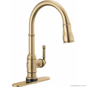 Delta Broderick Champagne Bronze Kitchen Faucet with Easy-Pull Spray 9190T-CZ-DST