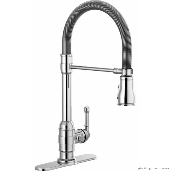 Delta Broderick DST Chromed Professional Quality Spring-Powered Pull Down Sprayer Faucet - Image 2