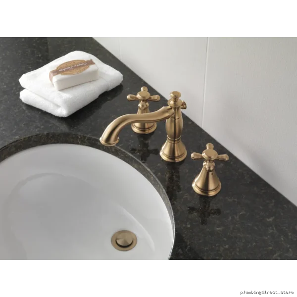 Cassidy Widespread Bathroom Faucet Handleless Design Champagne Bronze Finish Delta 3597LF-CZMPU-LHP