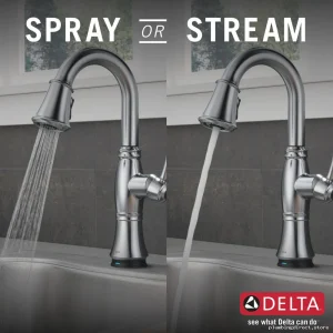 Delta Cassidy Touch & Pull Down Kitchen Faucet - Arctic