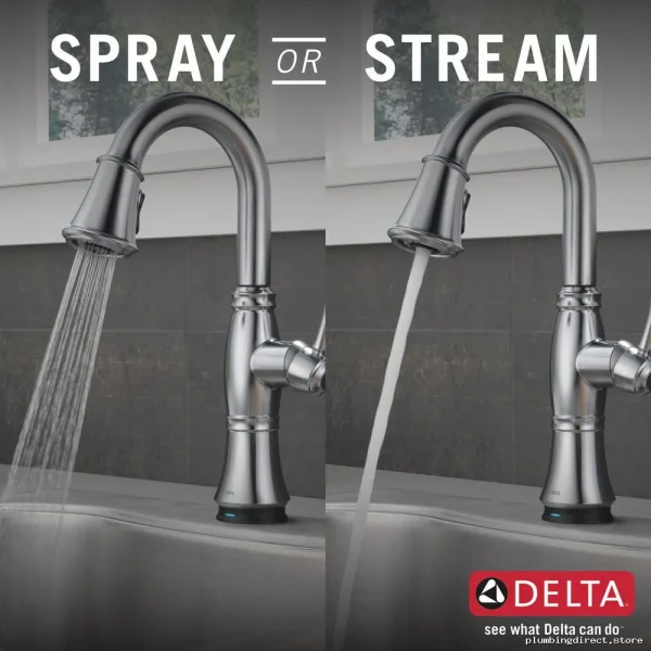 Delta Cassidy Touch & Pull Down Kitchen Faucet - Arctic