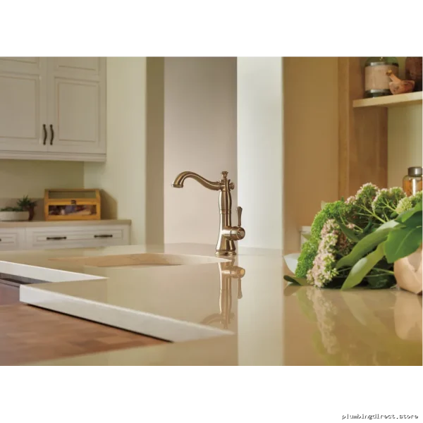 Delta Cassidy Champagne Bronze Bar Faucet 1997LF-CZ for Kitchen Sink - Image 4