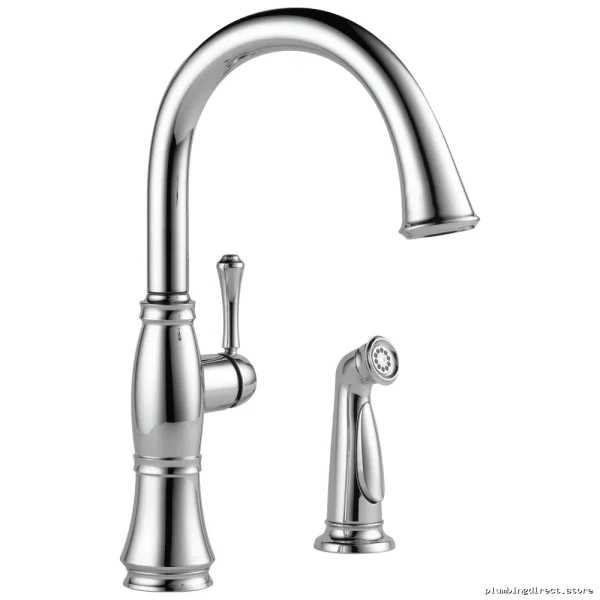 Delta Cassidy Chrome Pull-Down Kitchen Faucet with Side Sprayer 4297-DST