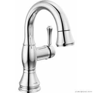 Cassidy Bathroom Single Hole Faucet w/ Pulldown Spray | Chrome 597-PD-DST Delta