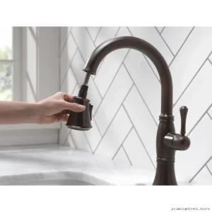 Delta Cassidy Venetian Bronze Kitchen Faucet with Easy-Pull Spray 9197-RB-DST