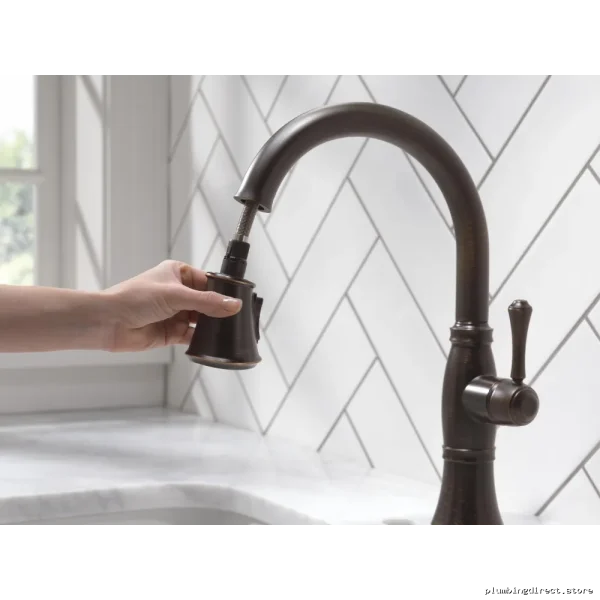 Delta Cassidy Venetian Bronze Kitchen Faucet with Easy-Pull Spray 9197-RB-DST