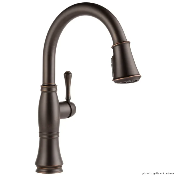 Delta Cassidy Venetian Bronze Kitchen Faucet with Easy-Pull Spray 9197-RB-DST - Image 3