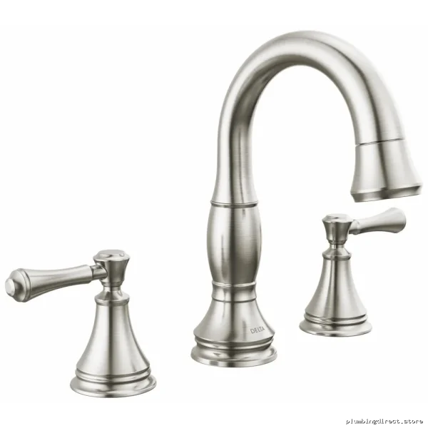 Delta Cassidy Widespread Bathroom Faucet with Pull-Down Sprayer - Stainless Steel - Image 2