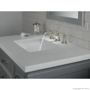 Cassidy Widespread Single-Handle Bathroom Sink Faucet - Stainless Steel 3595LF-SSMPU-LHP Delta