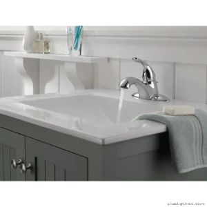 Delta Centerset Faucet - Modern Chrome Kitchen & Bath Faucet