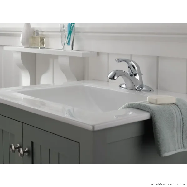 Delta Centerset Faucet - Modern Chrome Kitchen & Bath Faucet - Image 2