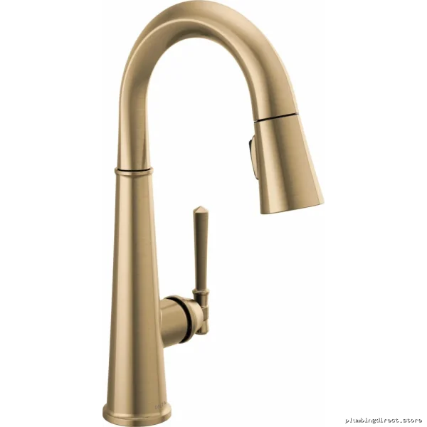 Delta Champagne Bronze Bar Faucet with Pull Down Spray - Image 2