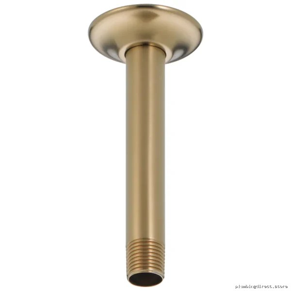 Champagne Bronze 6-Piece Ceiling Mount Shower Arm Set - Durable Delta Design - Image 3