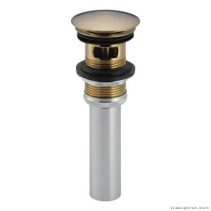 Delta Premium Push Drain in Champagne Bronze with Overflow