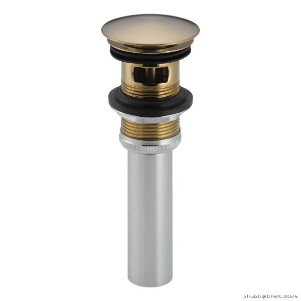 Delta Premium Push Drain in Champagne Bronze with Overflow