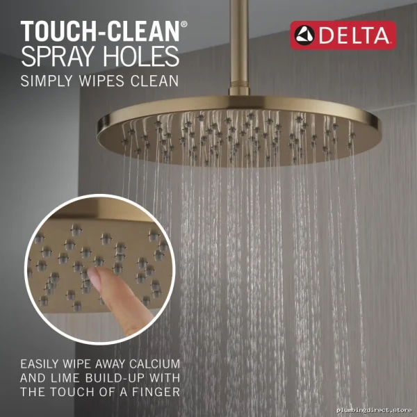 Delta Fixed-Spray Rainfall Shower Head in Champagne Bronze Finish - Image 2