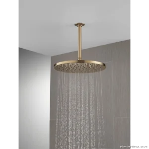 Delta Fixed-Spray Rainfall Shower Head in Champagne Bronze Finish