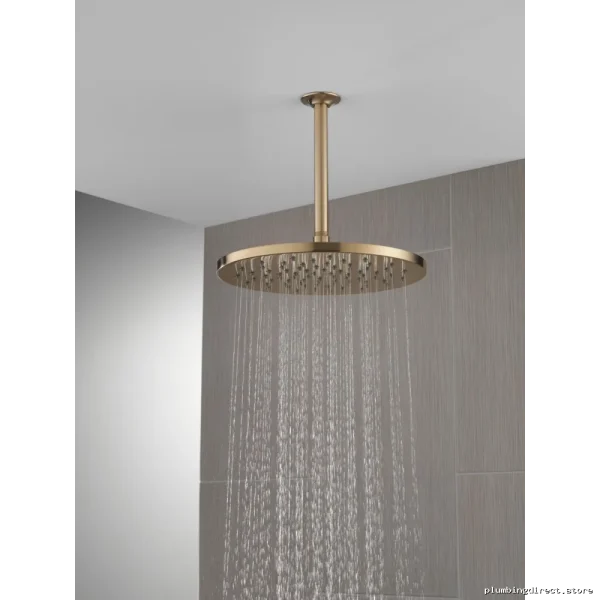 Delta Fixed-Spray Rainfall Shower Head in Champagne Bronze Finish