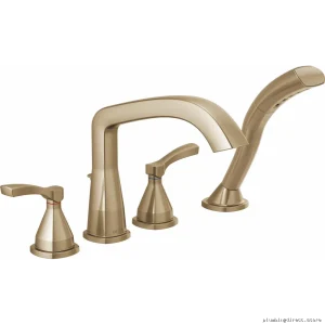 Delta Champagne Bronze Roman Tub Faucet with Hand Shower T4776-CZ